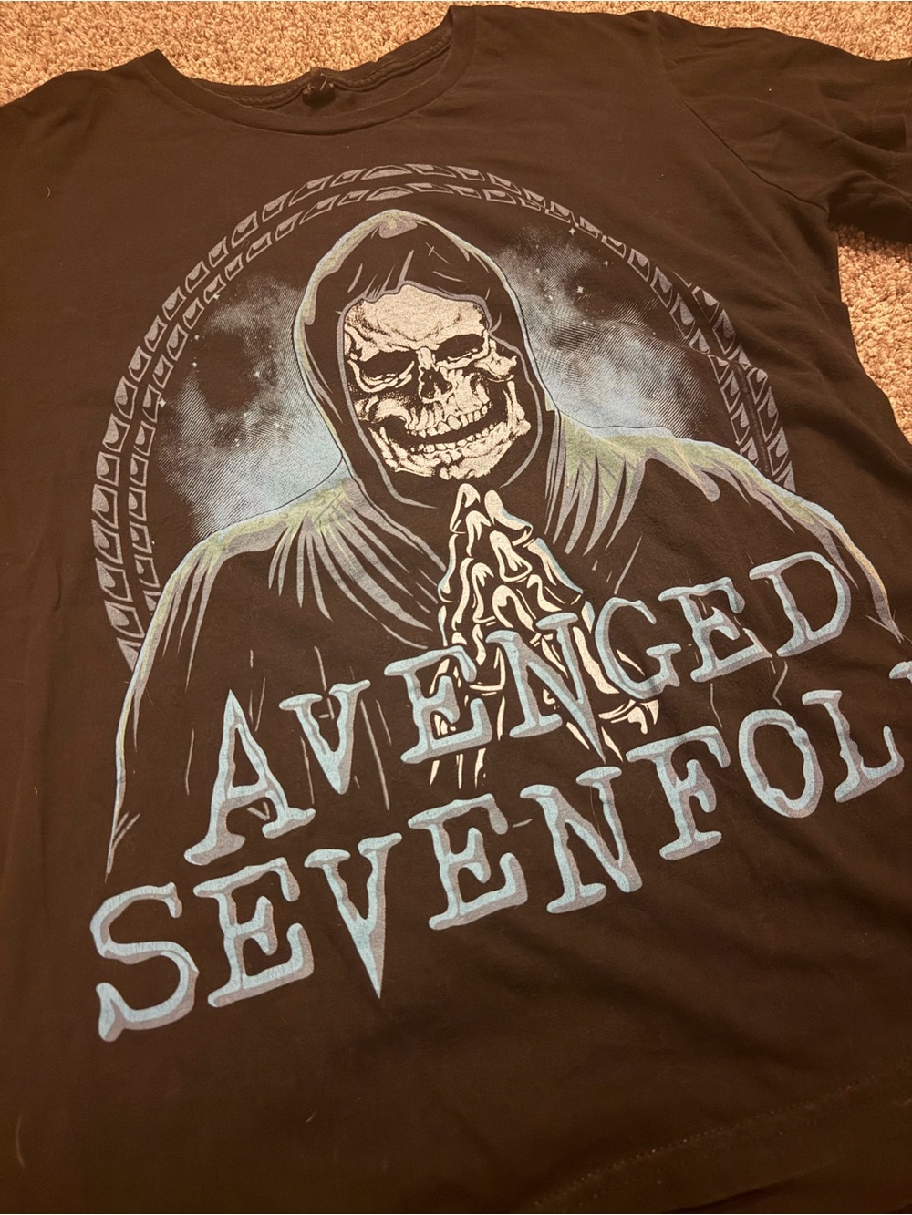 Avenged Sevenfold Black Concert Tee Short Sleeve Graphic Tee